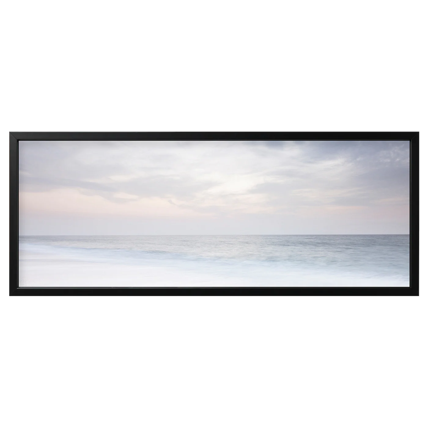 BJÖRKSTA Slika u ramu, mirno more/crna, 140x56 cm