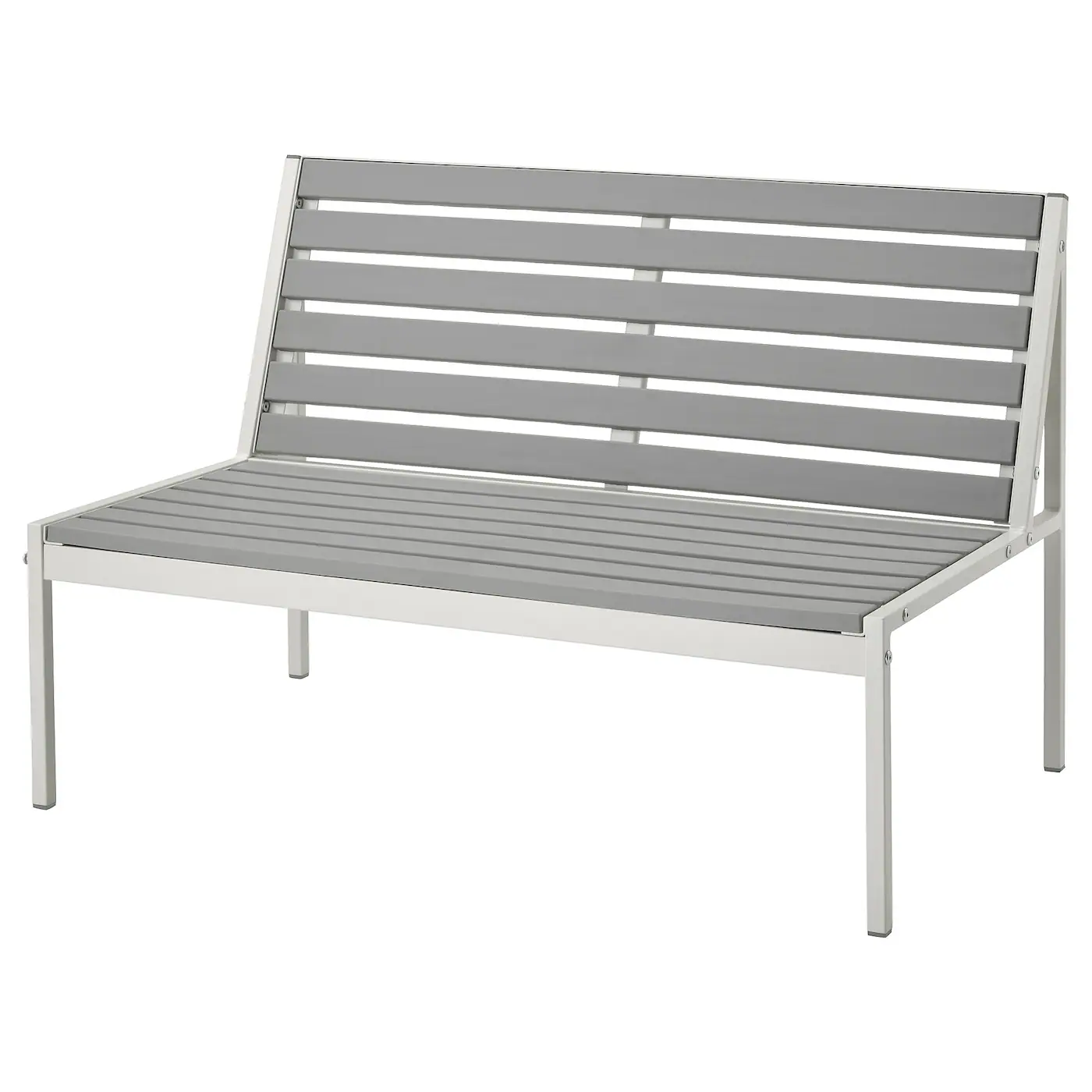 JOLPEN Sofa dvosed,spolja, bela/siva, 100x59x67 cm