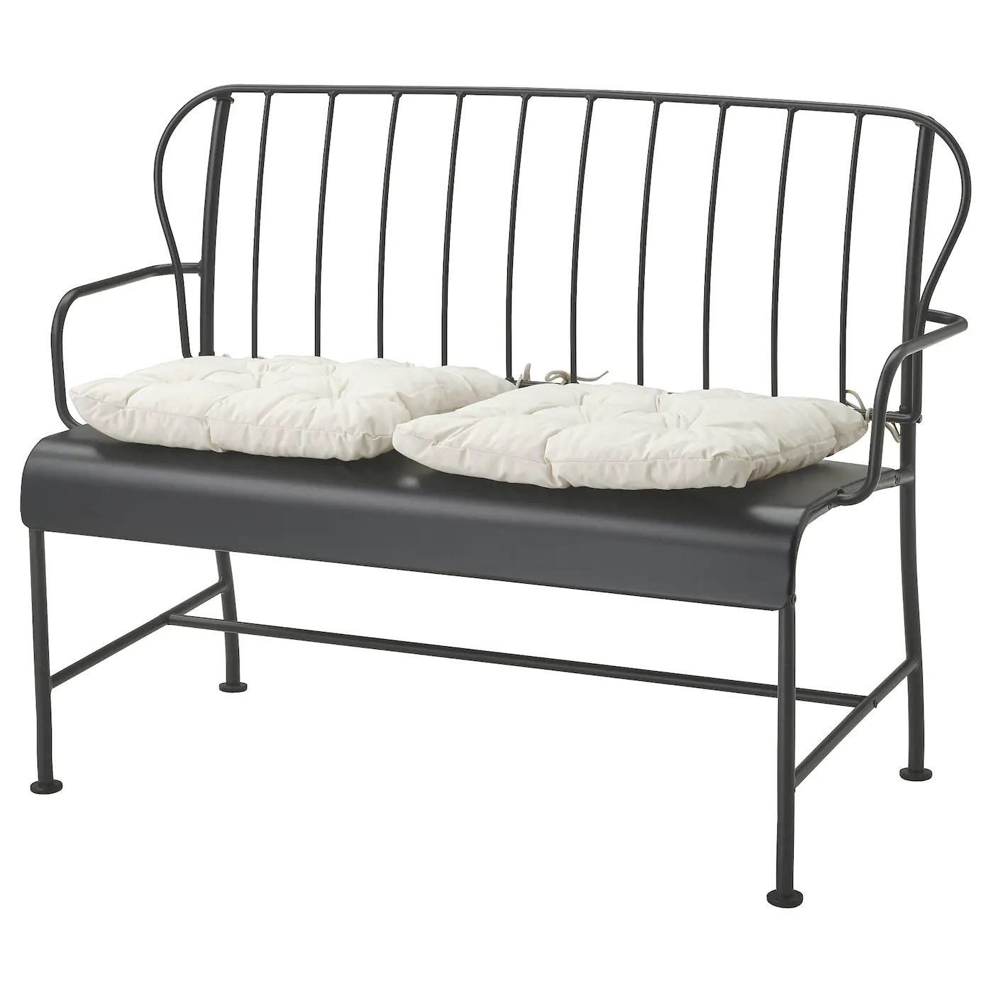LÄCKÖ Sofa dvosed,spolja, siva/Kuddarna svetla sivobež