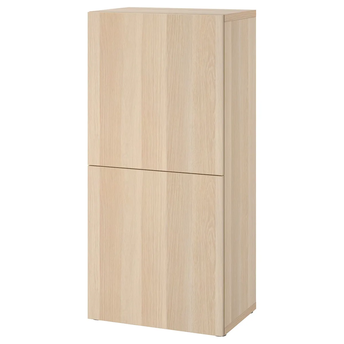 BESTÅ Spojene police i vrata, belo b. im. hrastovine/Lappviken belo b. im. hrastovine, 60x42x129 cm
