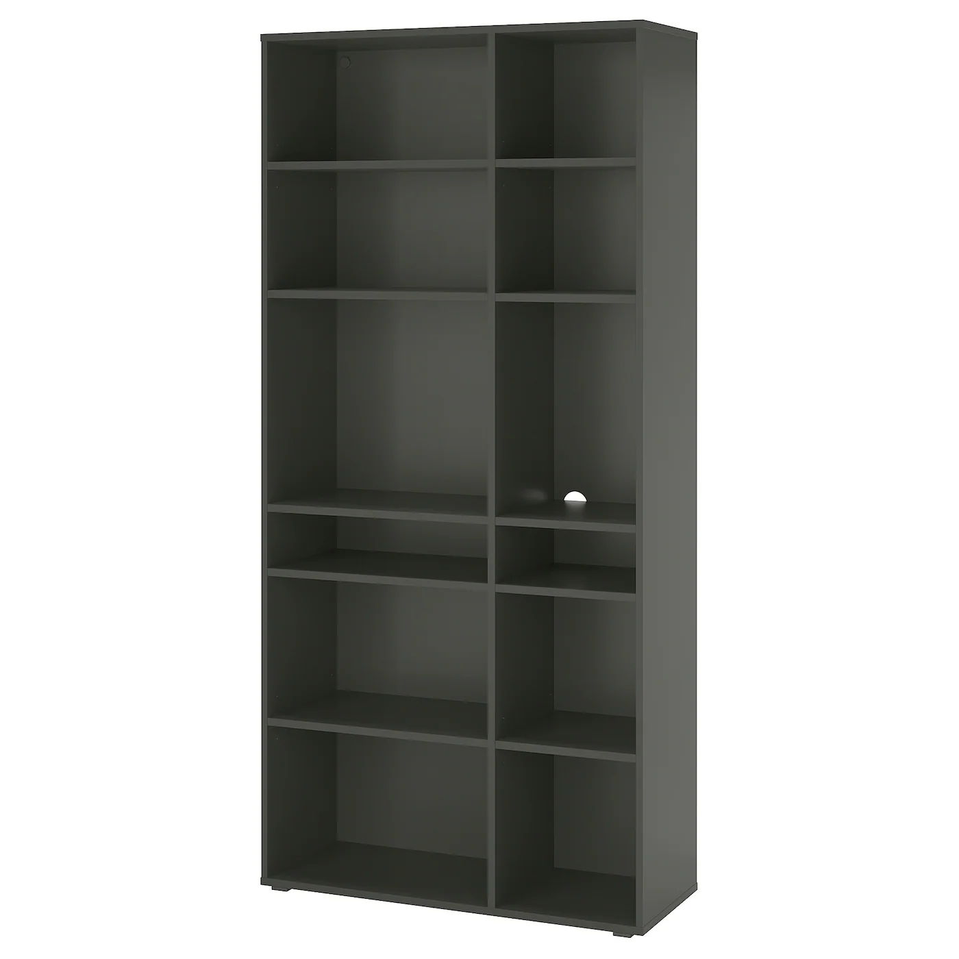 VIHALS Spojene police s 10 polica, tamnosiva, 95x37x200 cm