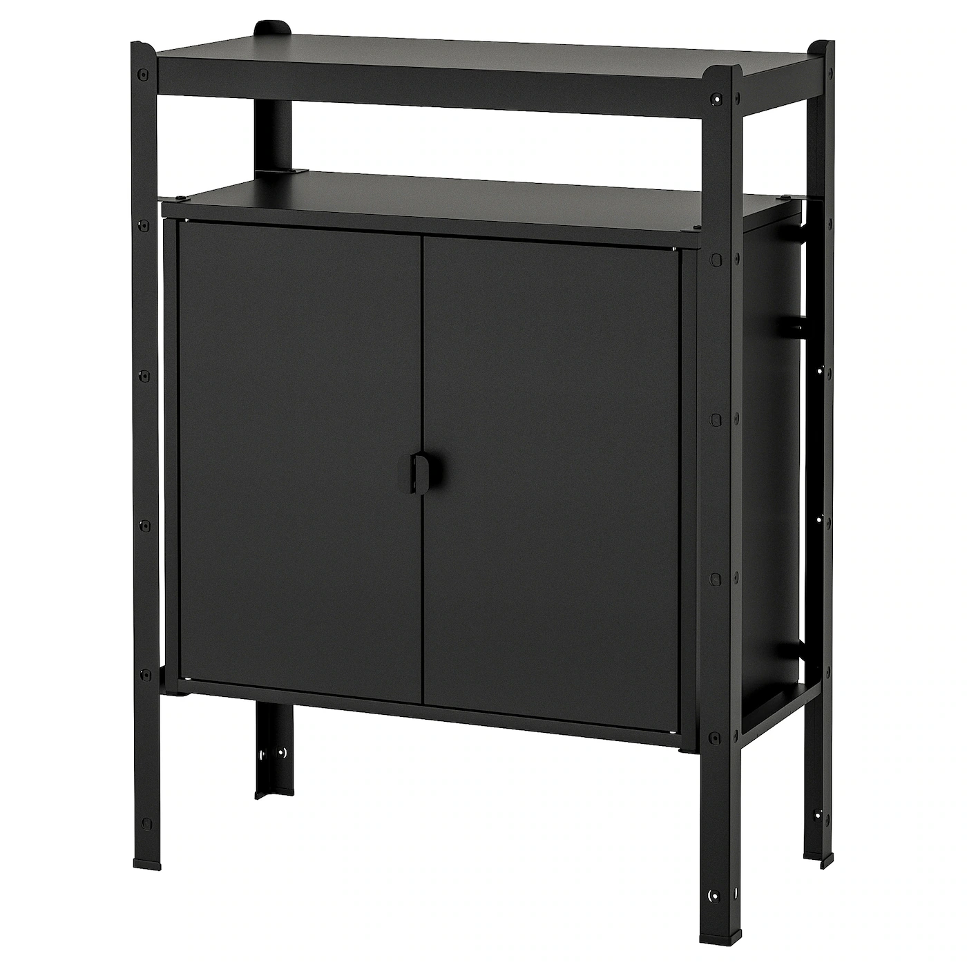 BROR Spojene police s elementima, crna, 85x40x110 cm