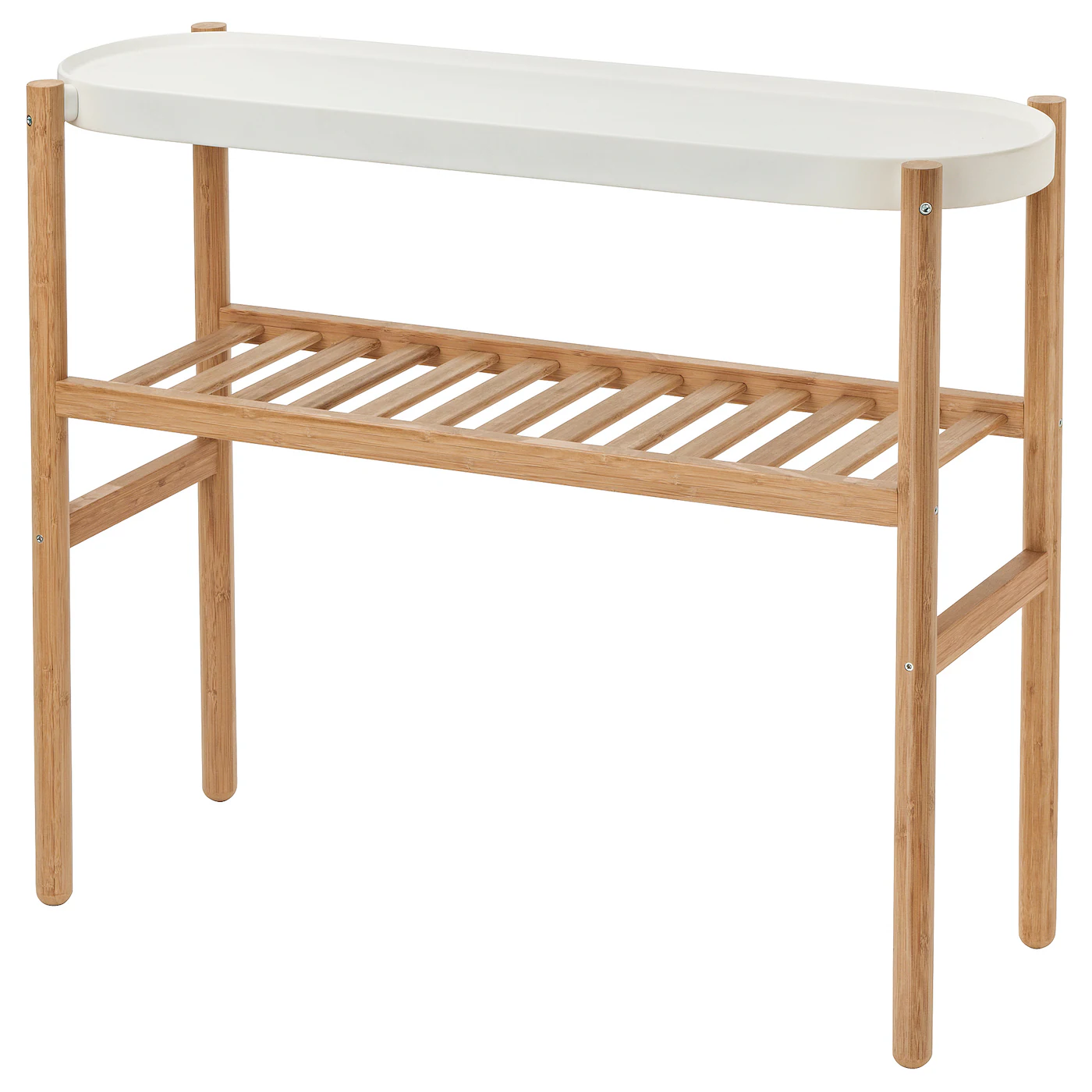 SATSUMAS Stalak za cveće, bambus/bela, 70 cm