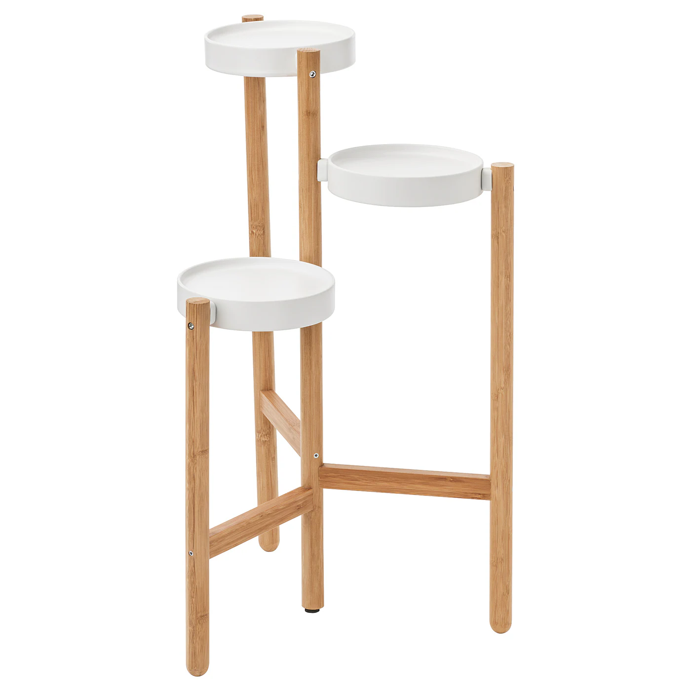 SATSUMAS Stalak za cveće, bambus/bela, 78 cm