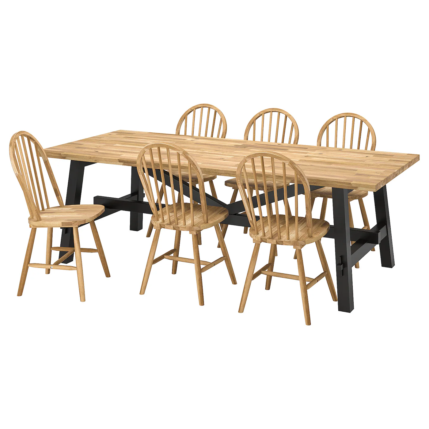 SKOGSTA / SKOGSTA Sto i 6 stolica, bagrem/bagrem, 235 cm