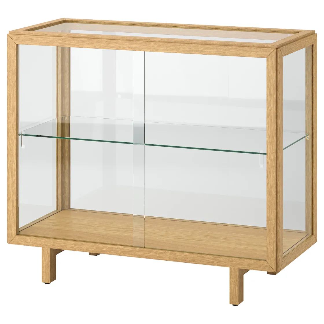 STOCKHOLM 2025 Vitrina, hrastov furnir, 100x40x86 cm