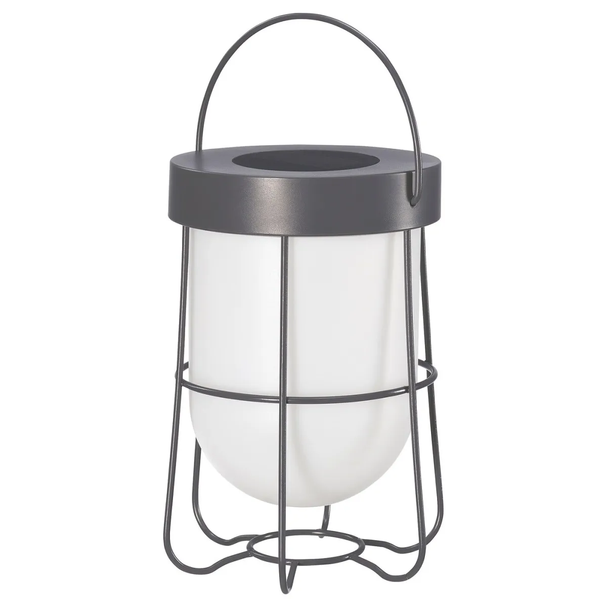 SOLVINDEN Stona lampa, solarno/siva, 18 cm