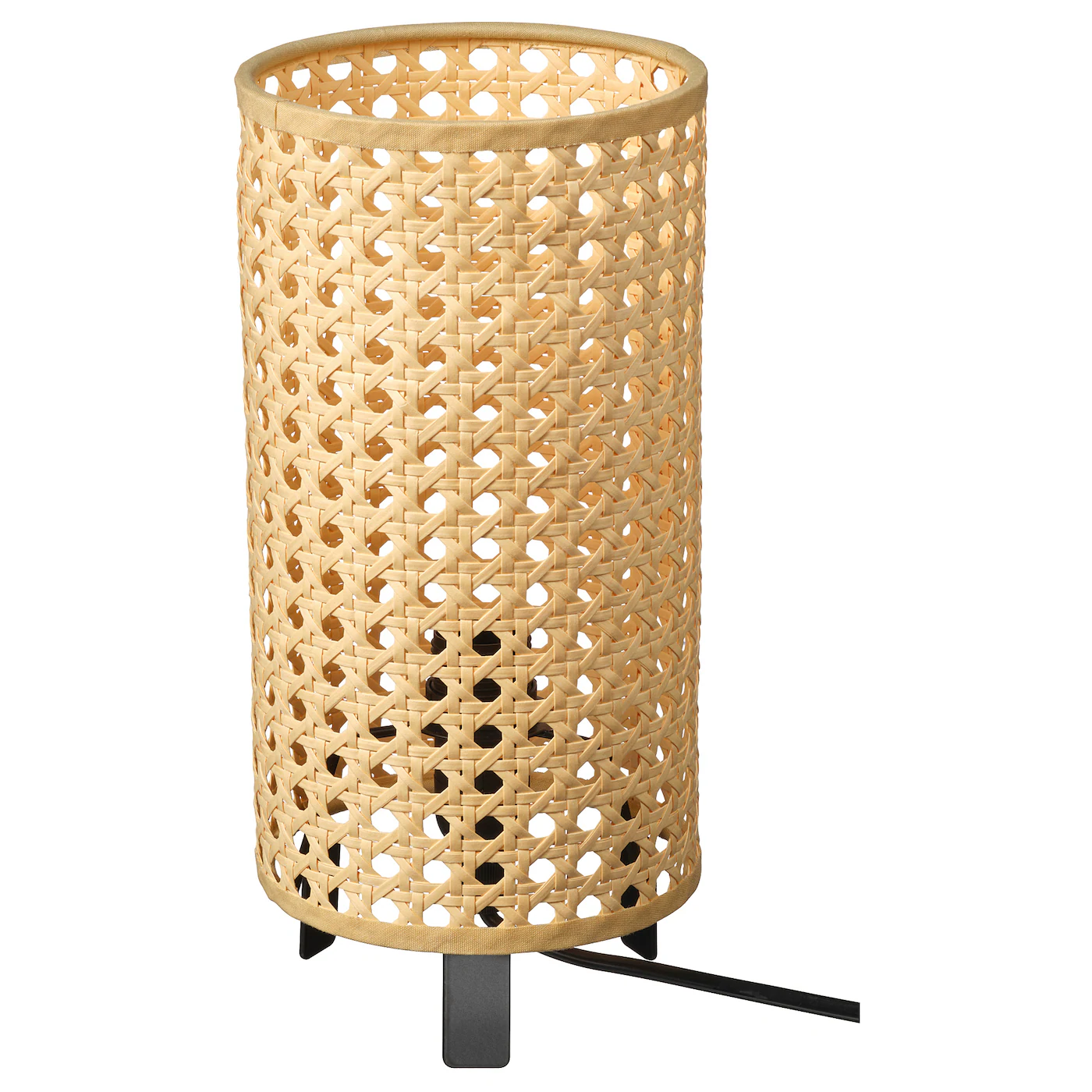 SAXHYTTAN Stona lampa, bež/crna, 26 cm