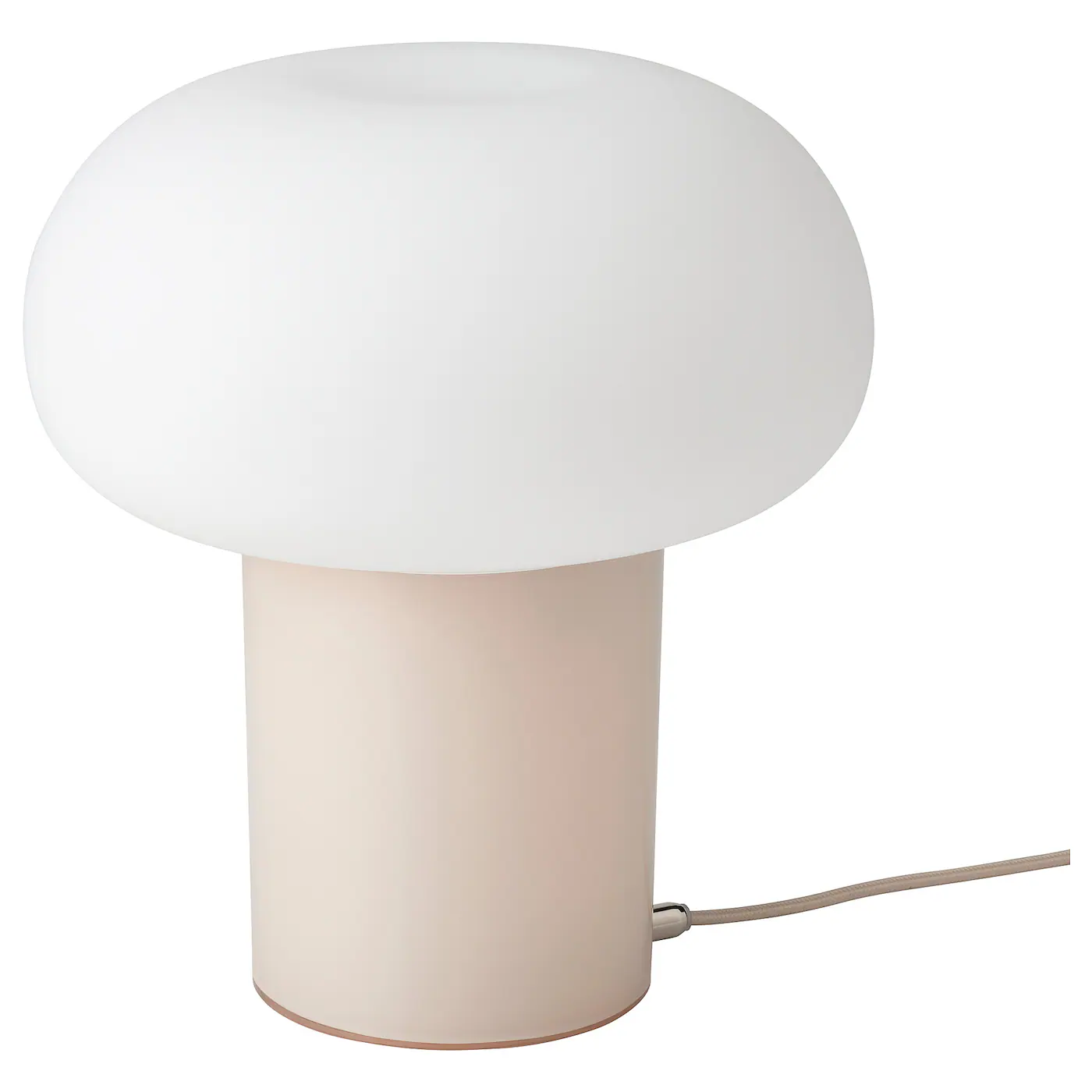 DEJSA Stona lampa, bež/opal bela staklo, 28 cm