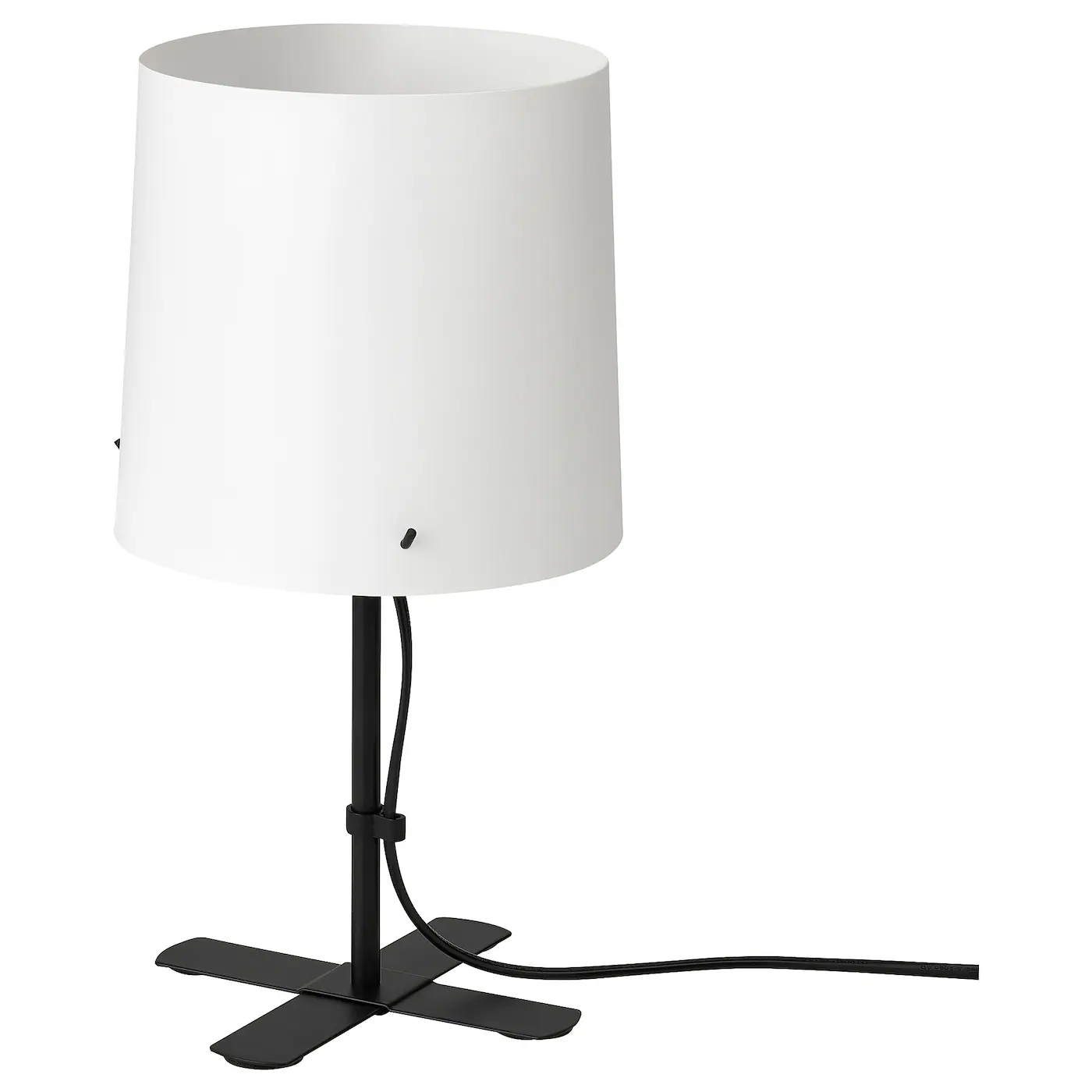 BARLAST Stona lampa, crna/bela, 31 cm