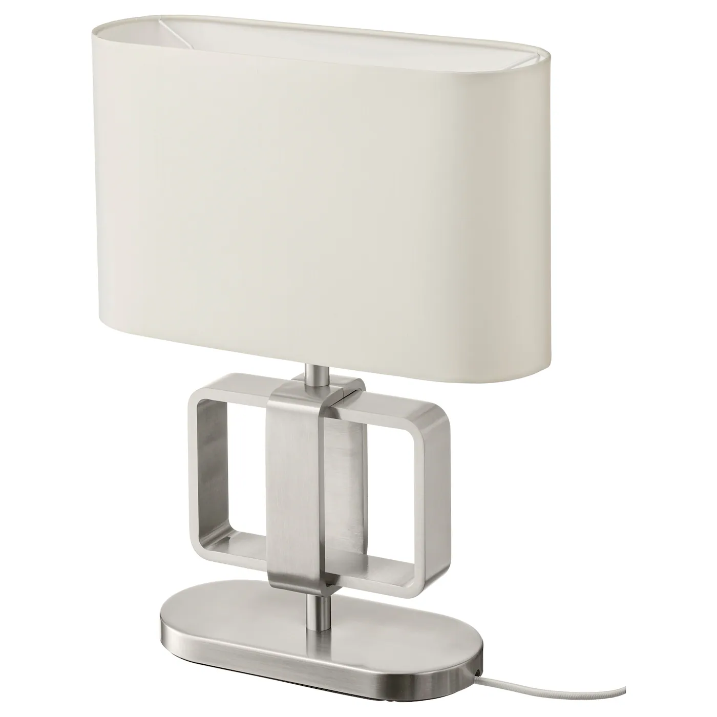 UPPVIND Stona lampa, niklovano/bela, 47 cm
