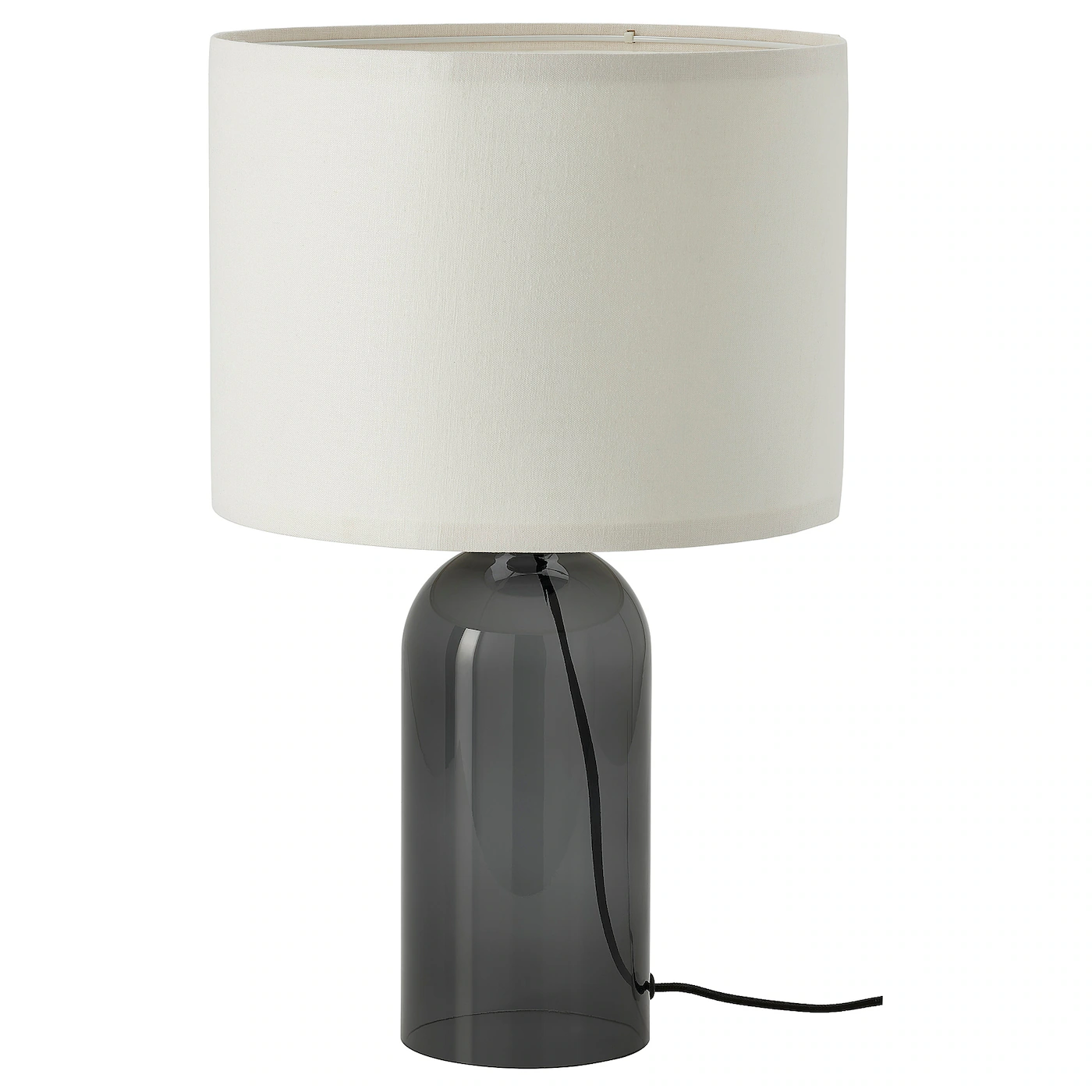 TONVIS Stona lampa, dimljeno staklo/bela, 52 cm