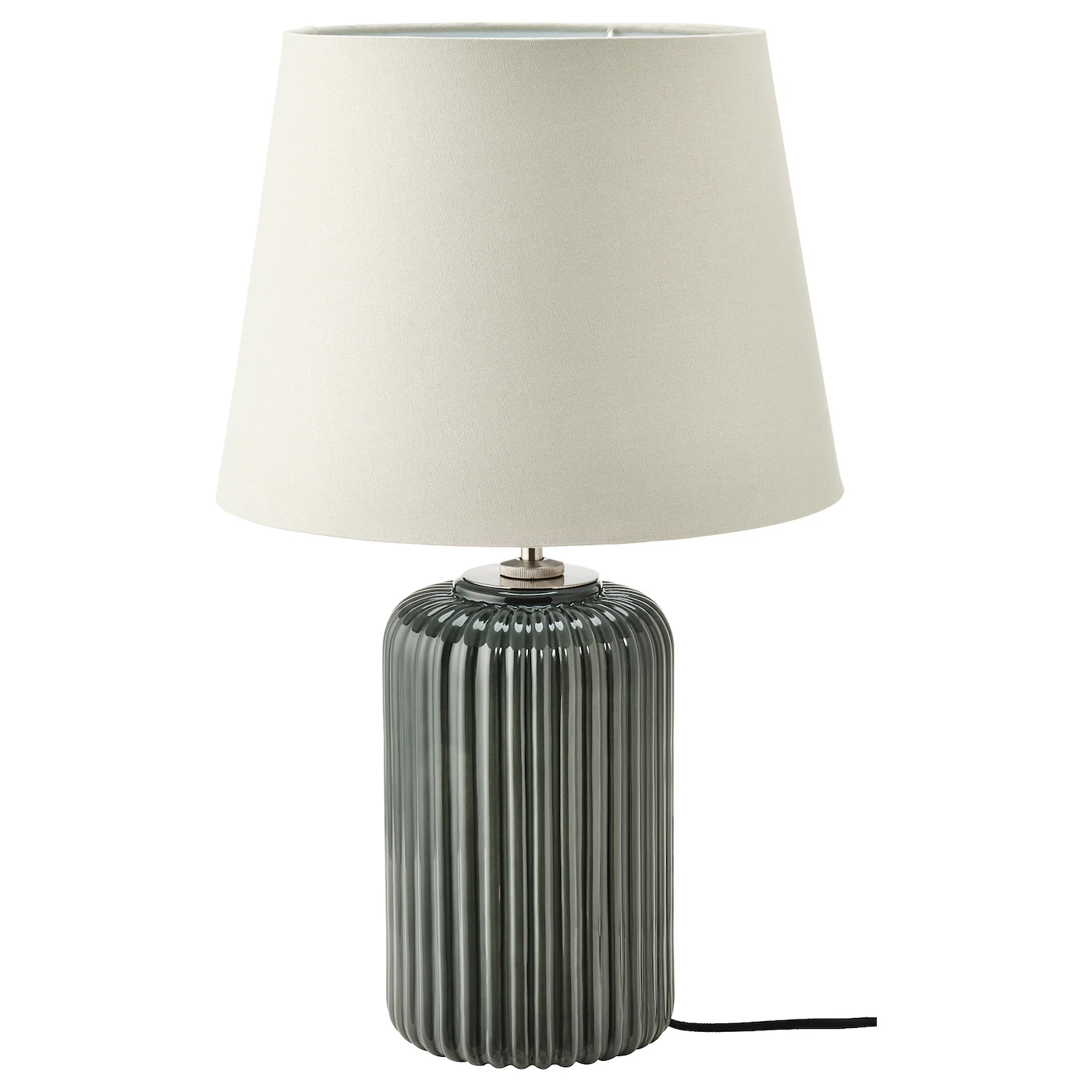 SNÖBYAR Stona lampa, tirkiznosiva keramika/siva, 52 cm