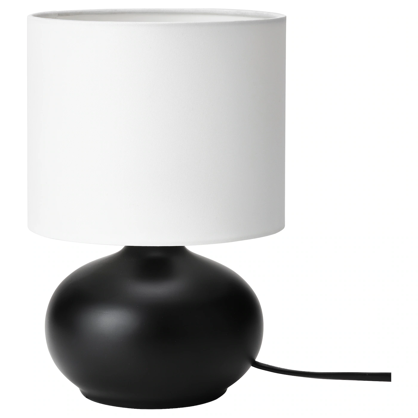 TVÄRFOT Stona lampa, crna/bela