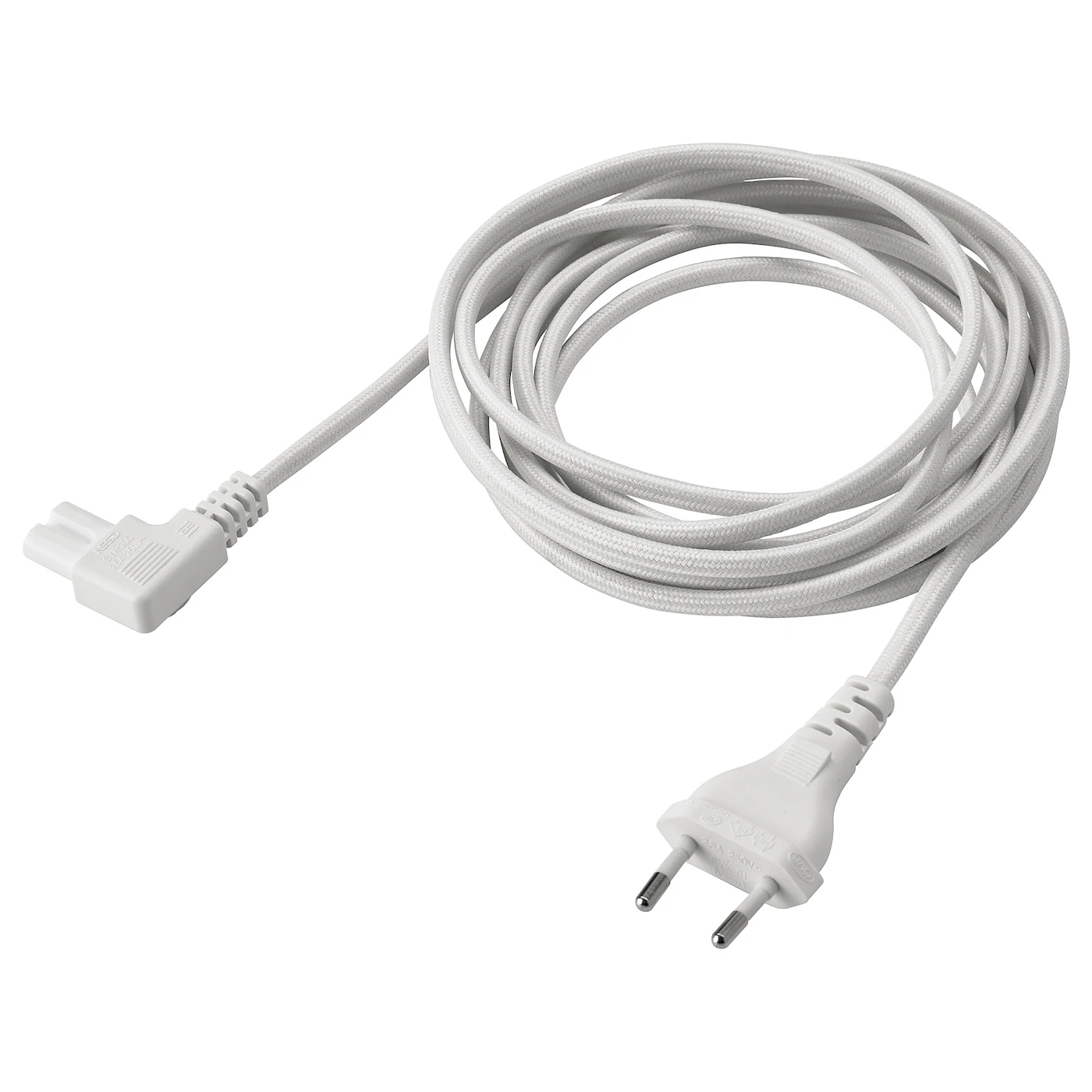 SYMFONISK Strujni kabl, tekstil/bela, 3.5 m