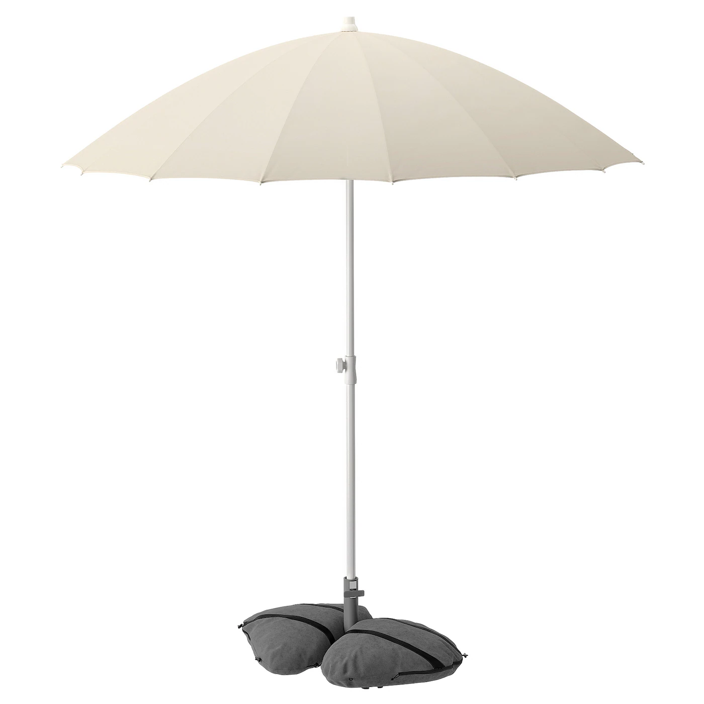 SAMSÖ / IGGÖN Suncobran s postoljem, naginjanje bež/tamnosiva, 200 cm