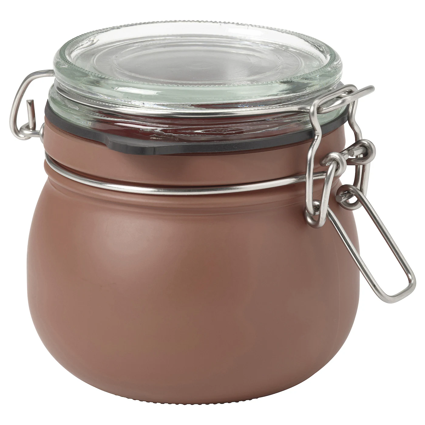 KORKEN Tegla s poklopcem, smeđe-crvena, 0.5 l