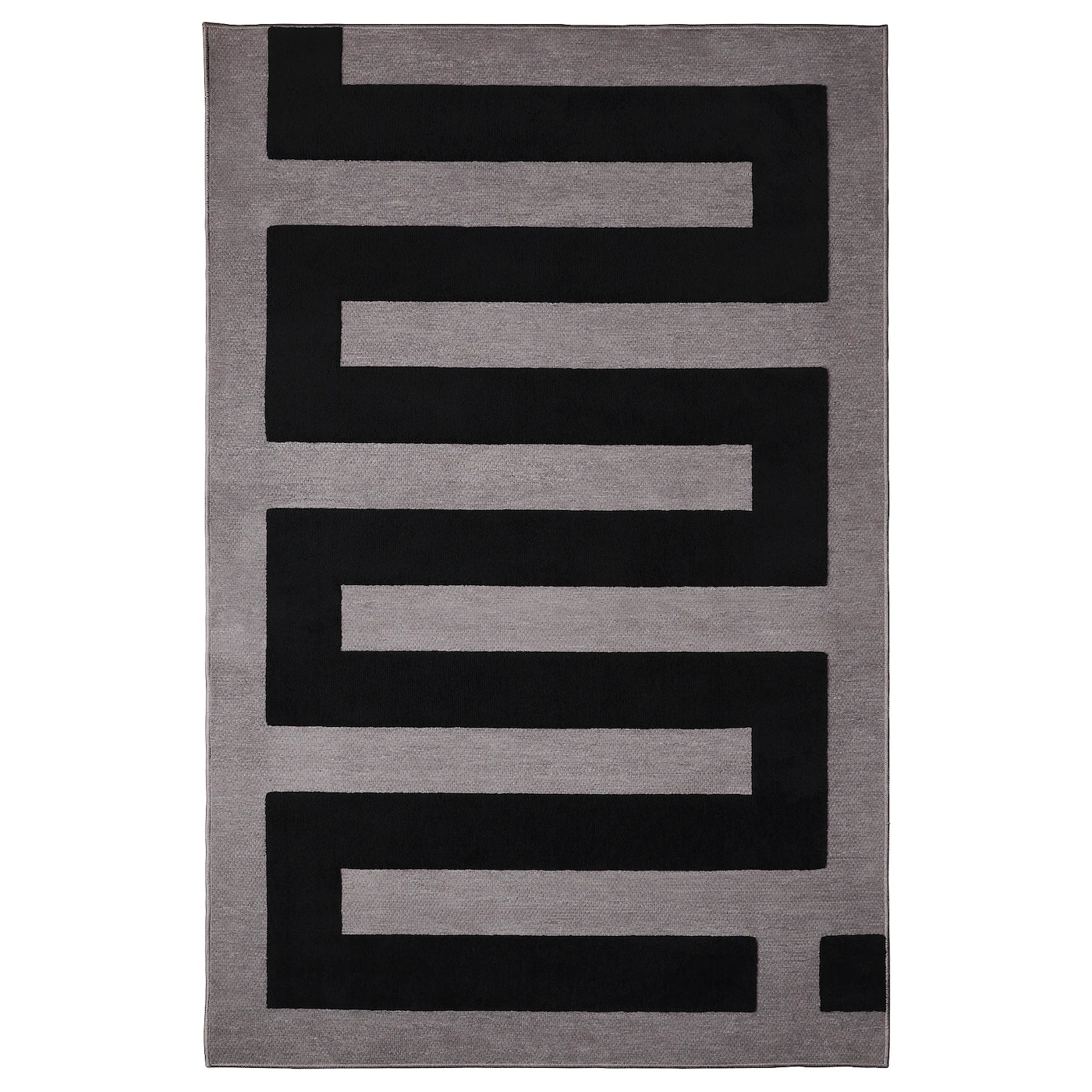 BLÅSKATA Tepih, crna/siva, 105x160 cm