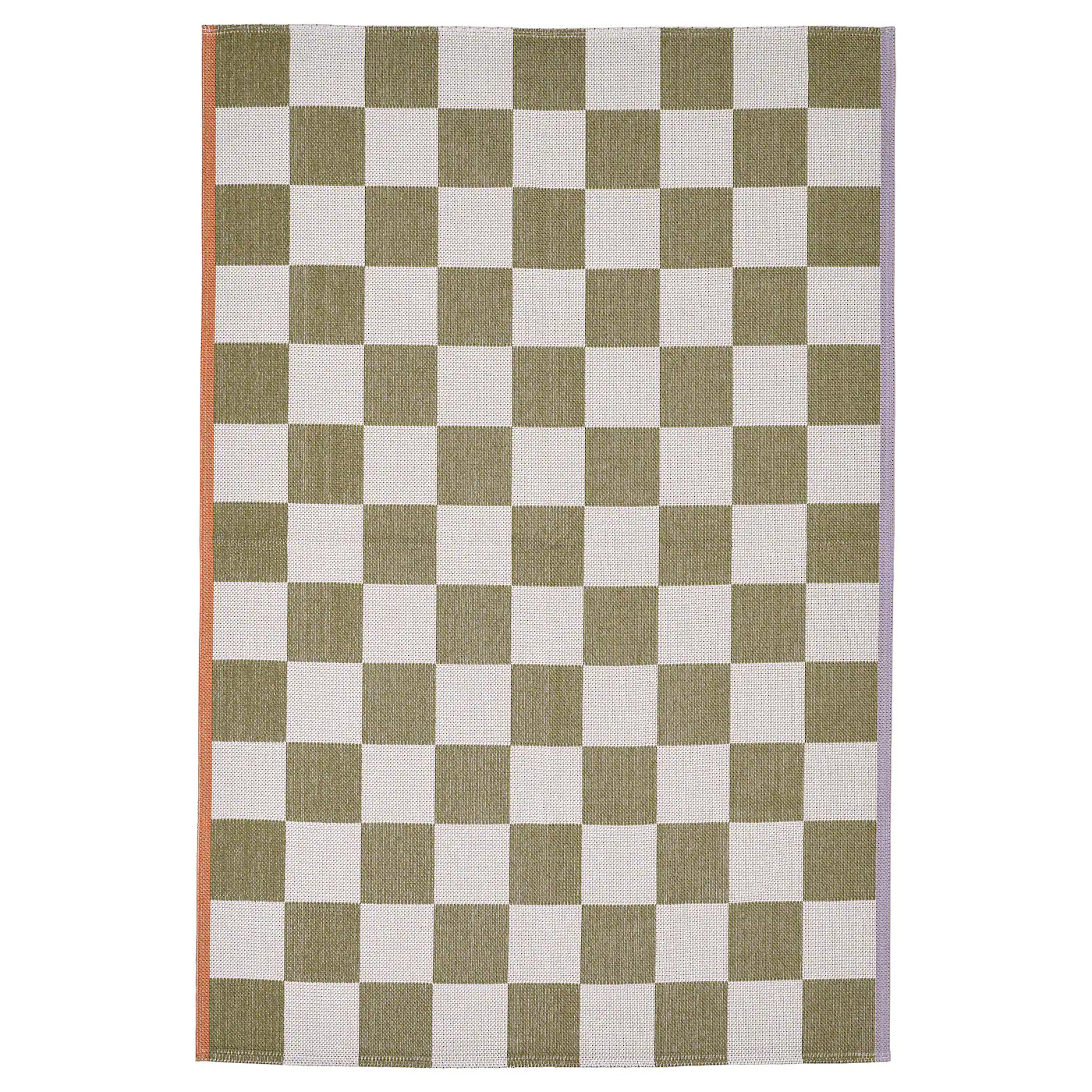 KLASSRUM Tepih, ravno tkani, bela/zelena, 133x195 cm