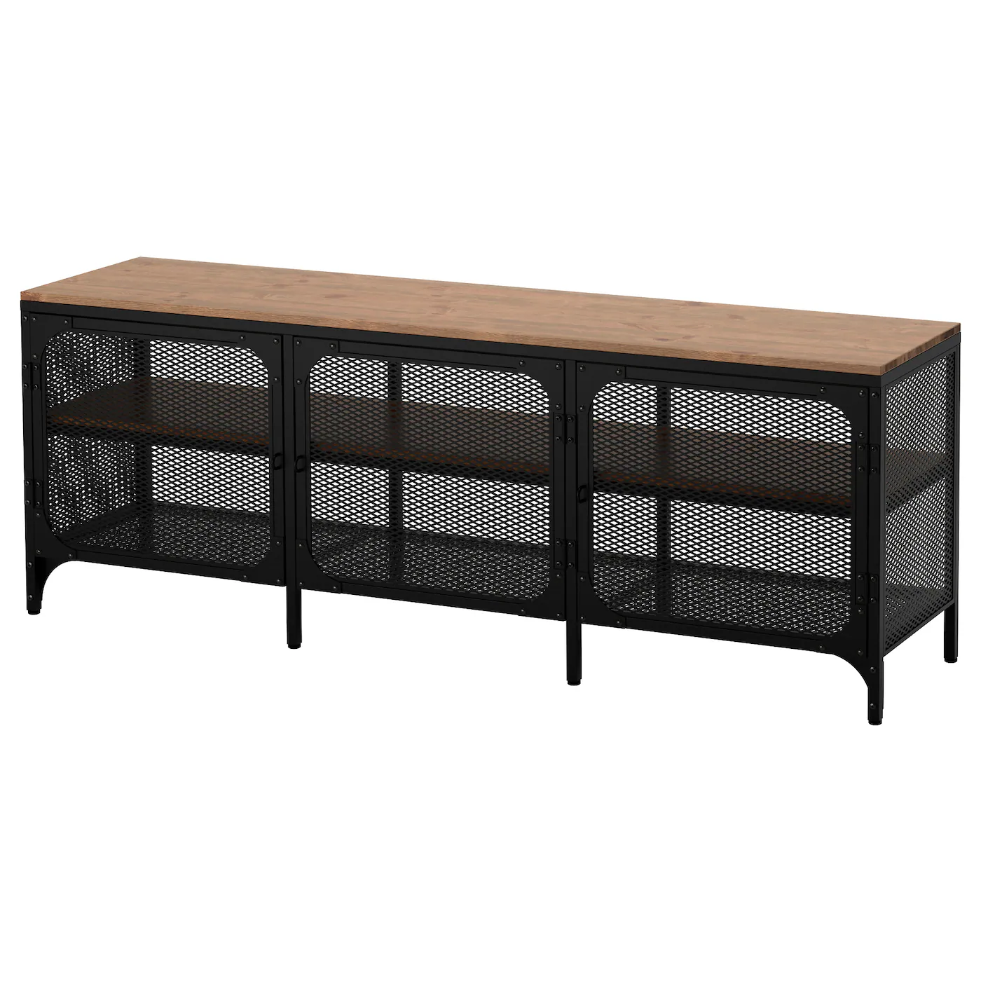 FJÄLLBO TV stalaža, crna, 150x36x54 cm