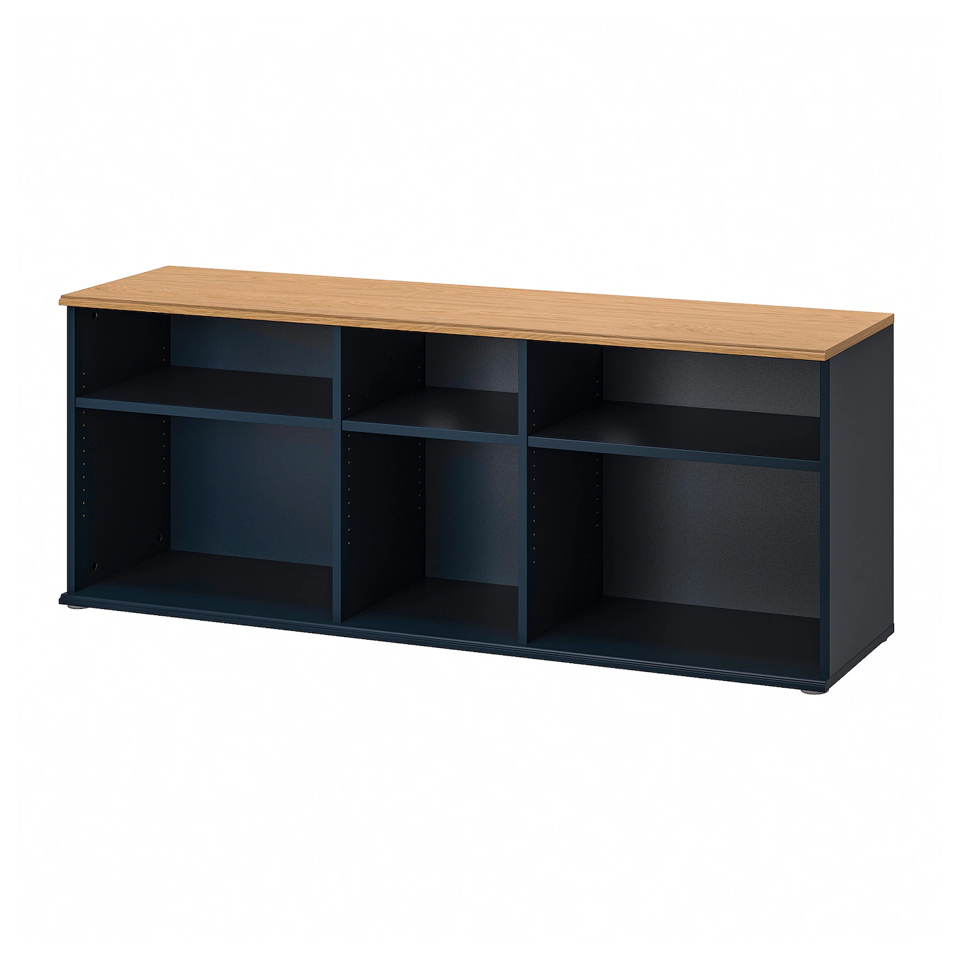 SKRUVBY TV stalaža, crno-plava, 156x38x60 cm