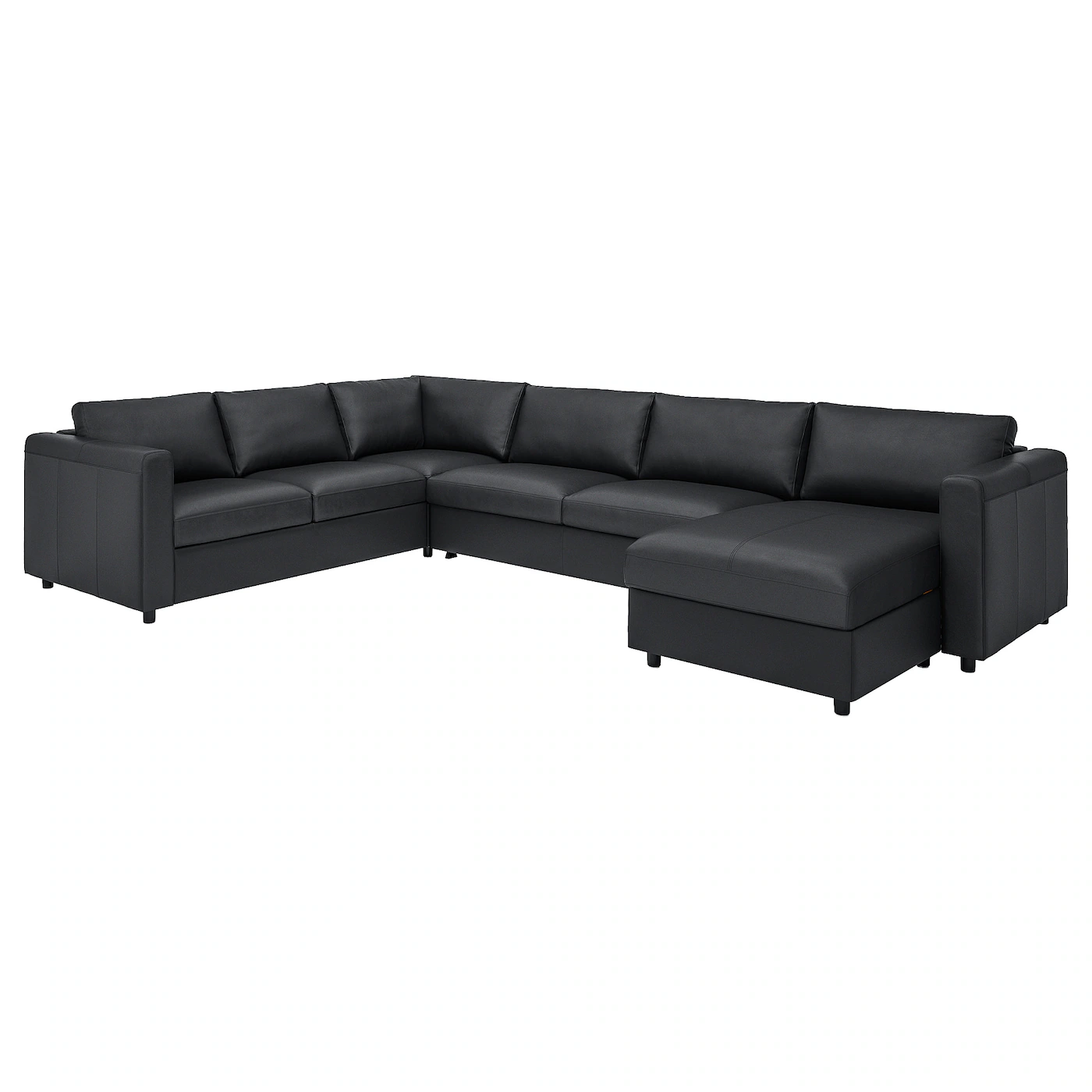 VIMLE Ugaona sofa ležaj i lenjivac, 5-sed, Grann/Bomstad crna
