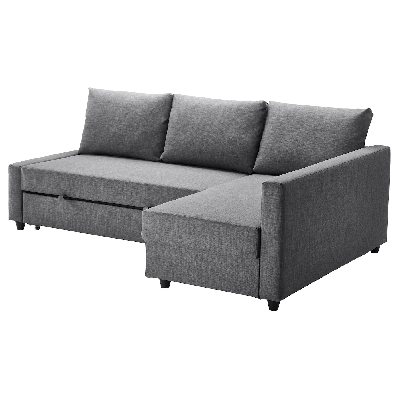 FRIHETEN Ugaona sofa ležaj s odlaganjem, Skiftebo tamnosiva