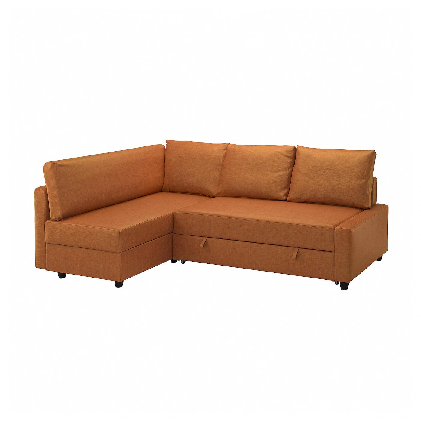 FRIHETEN / KLAGSHAMN Ugaona sofa ležaj s odlaganjem, Faringe smeđenarandžasta