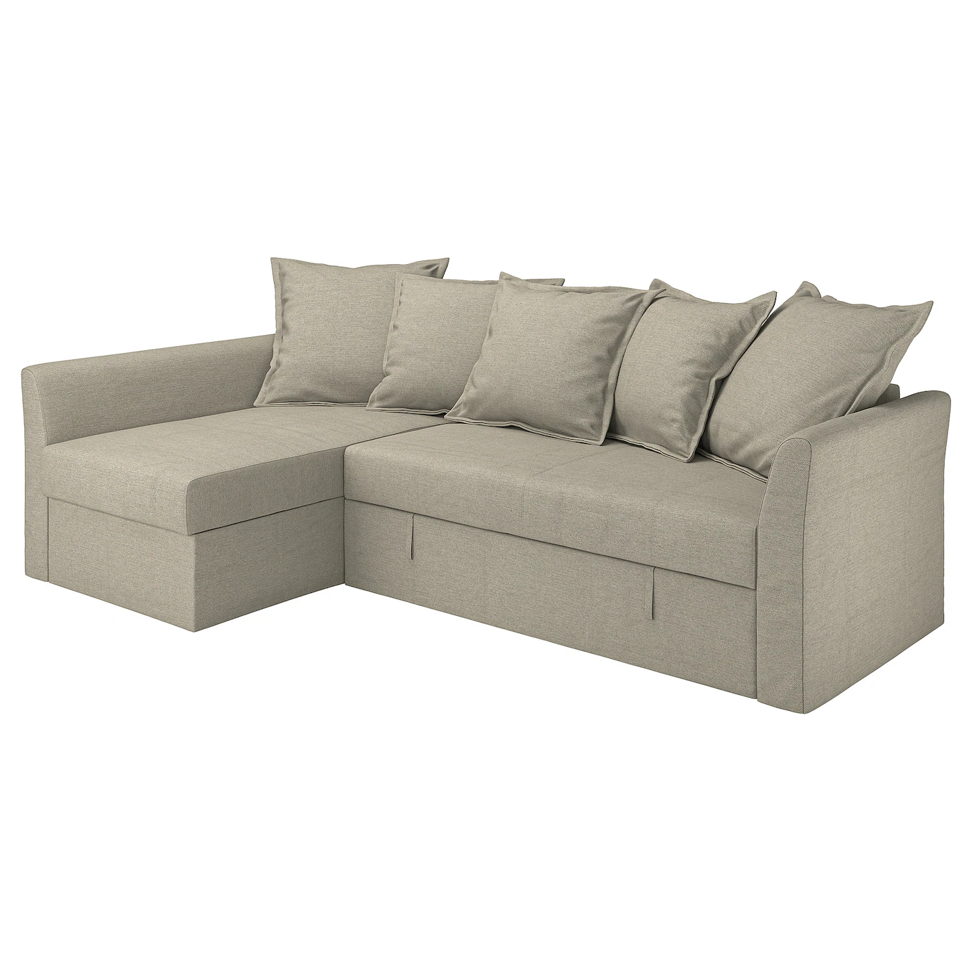 HOLMSUND Ugaona sofa ležaj, Borgunda bež