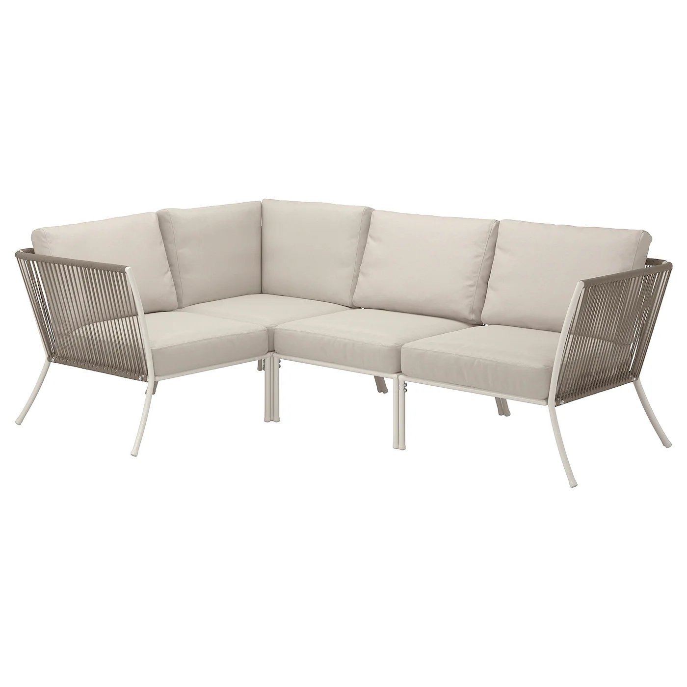SEGERÖN Ugaona sofa, trosed, napolju bela/bež/Frösön/Duvholmen bež