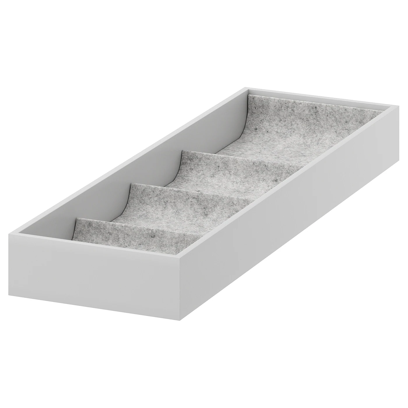 KOMPLEMENT Umetak s 4 pregrade, svetlosiva, 15x53x5 cm