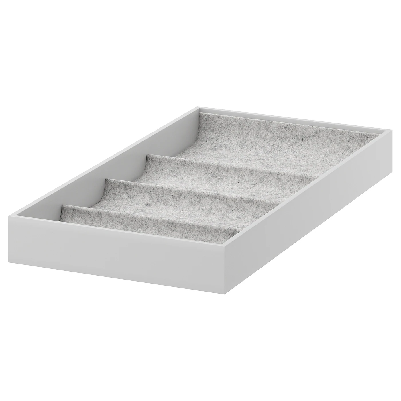KOMPLEMENT Umetak s 4 pregrade, svetlosiva, 25x53x5 cm