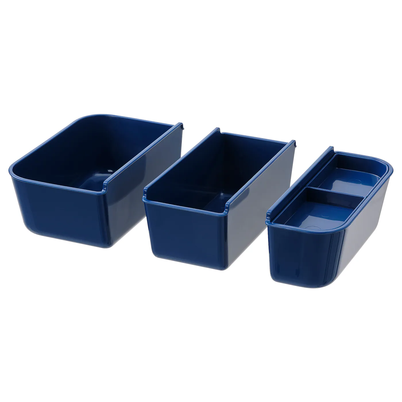 IKEA 365+ Umetak za posudu za hranu, 3 kom., tamnoplava