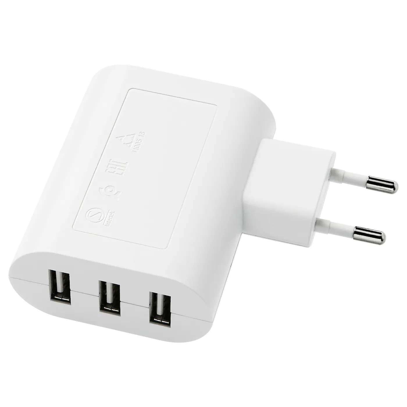 SMÅHAGEL USB punjač, 3 ulaza, bela