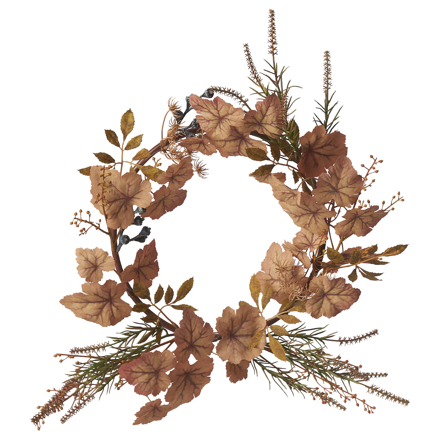 SMYCKA Veštački venčić, unutra/spolja/osušeno smeđa, 45 cm