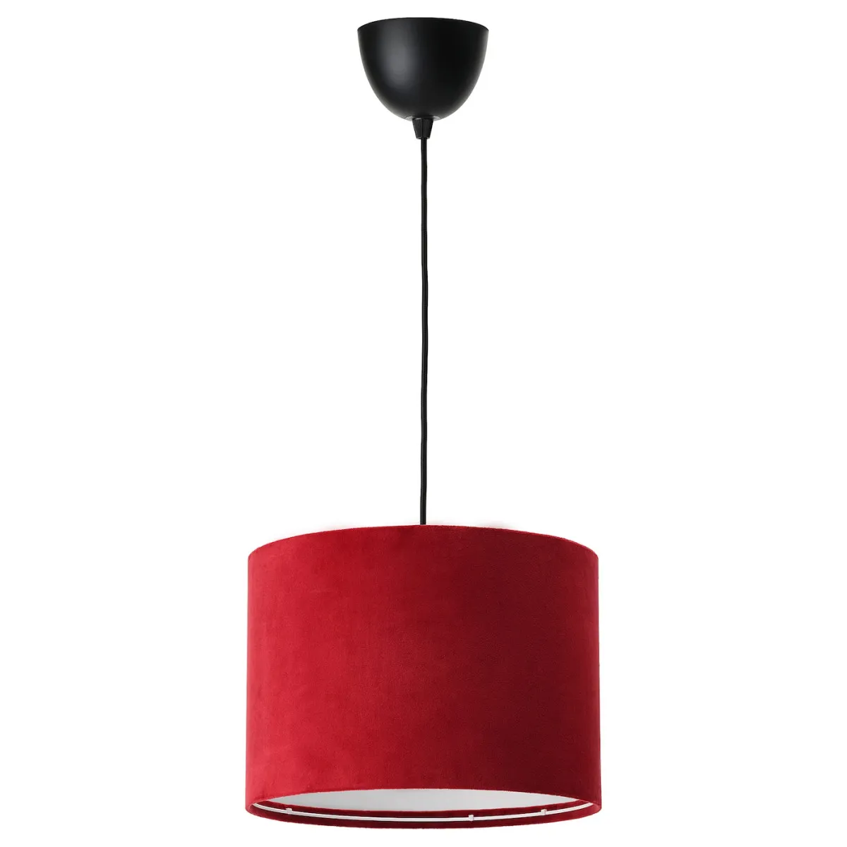SUNNEBY / MOLNSKIKT Visilica, crna/tamnocrvena somot, 33 cm