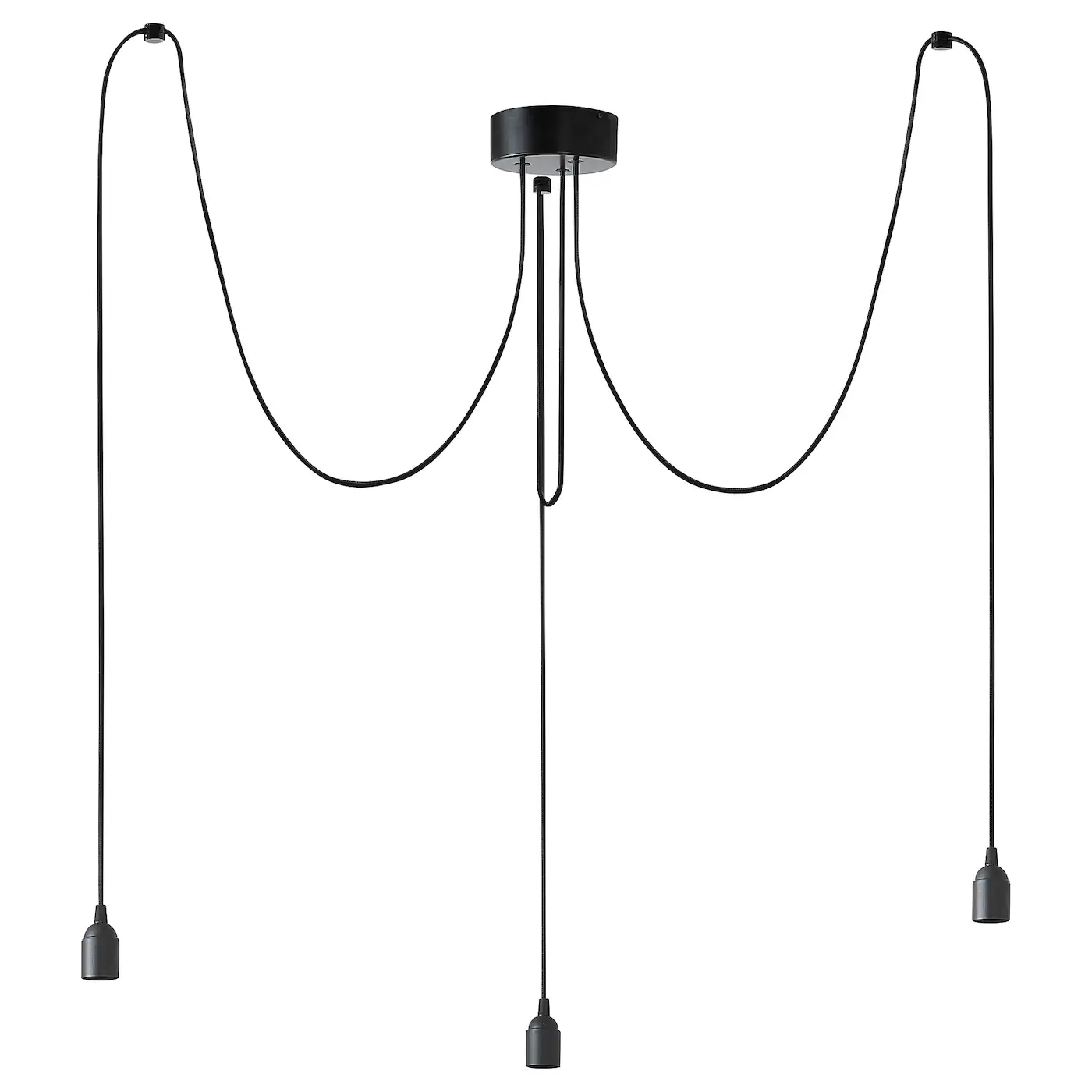 BENGTSBOL Visilica s 3 lampe, crna