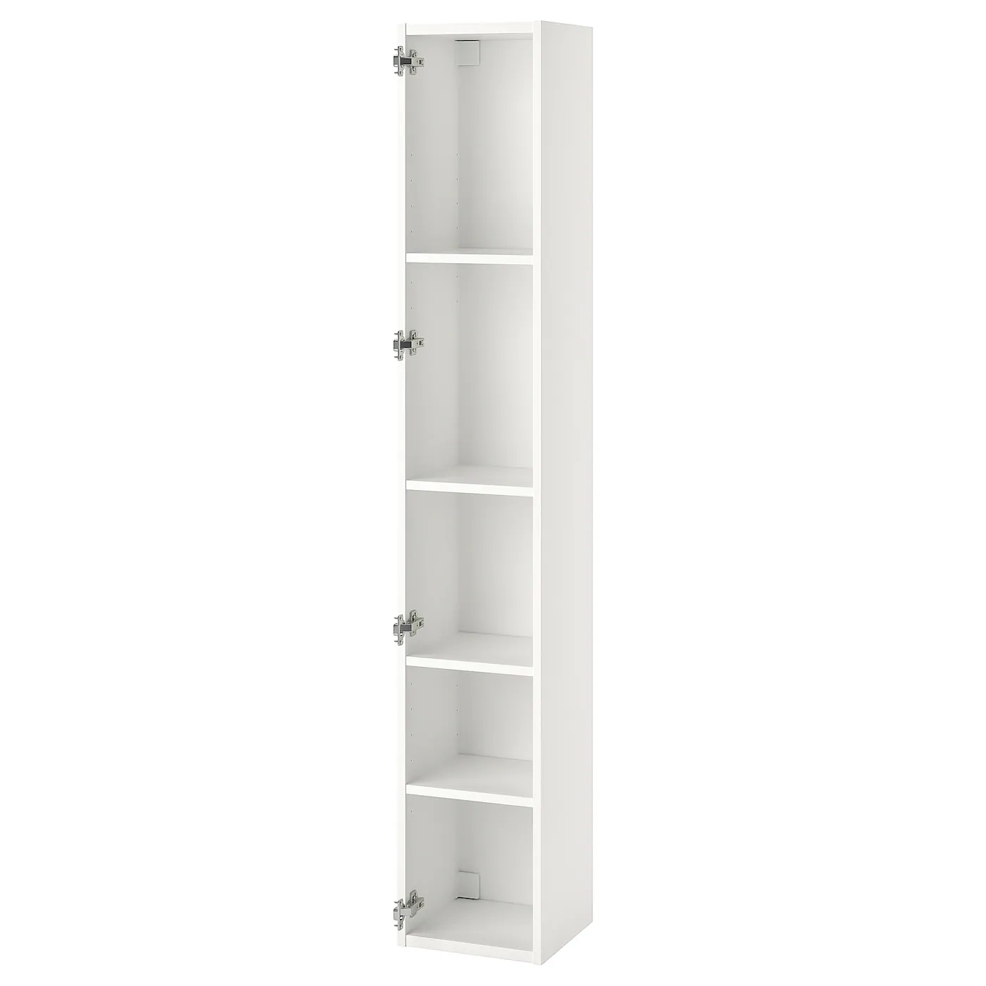 ENHET Visoki element s 4 police, bela, 30x30x180 cm