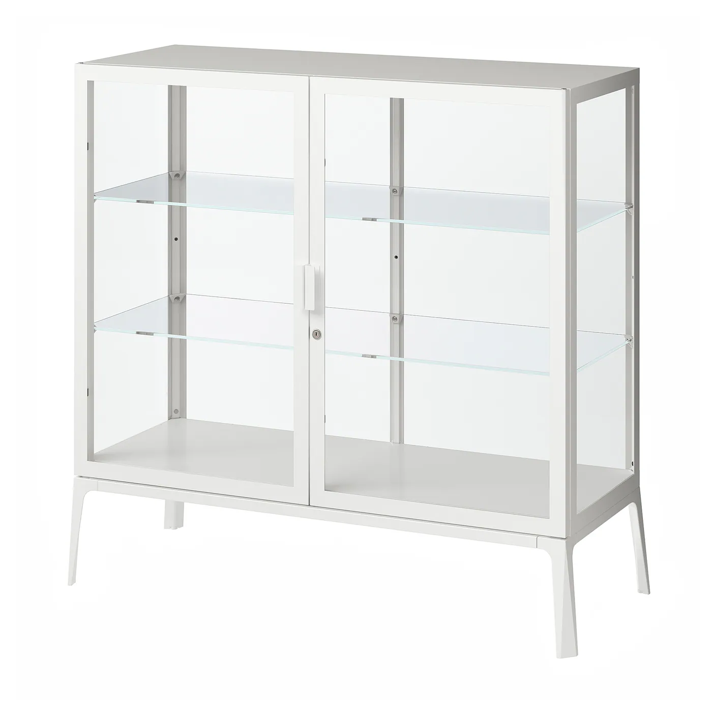 MILSBO Vitrina, bela, 101x100 cm