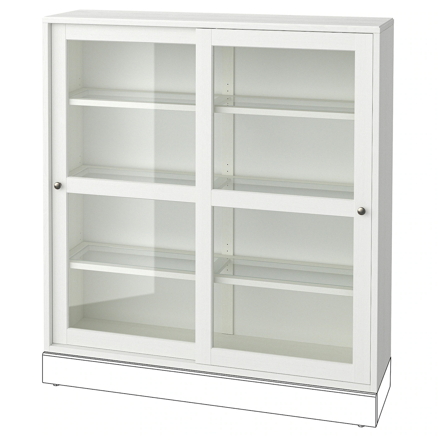 HAVSTA Vitrina, bela, 121x35x123 cm