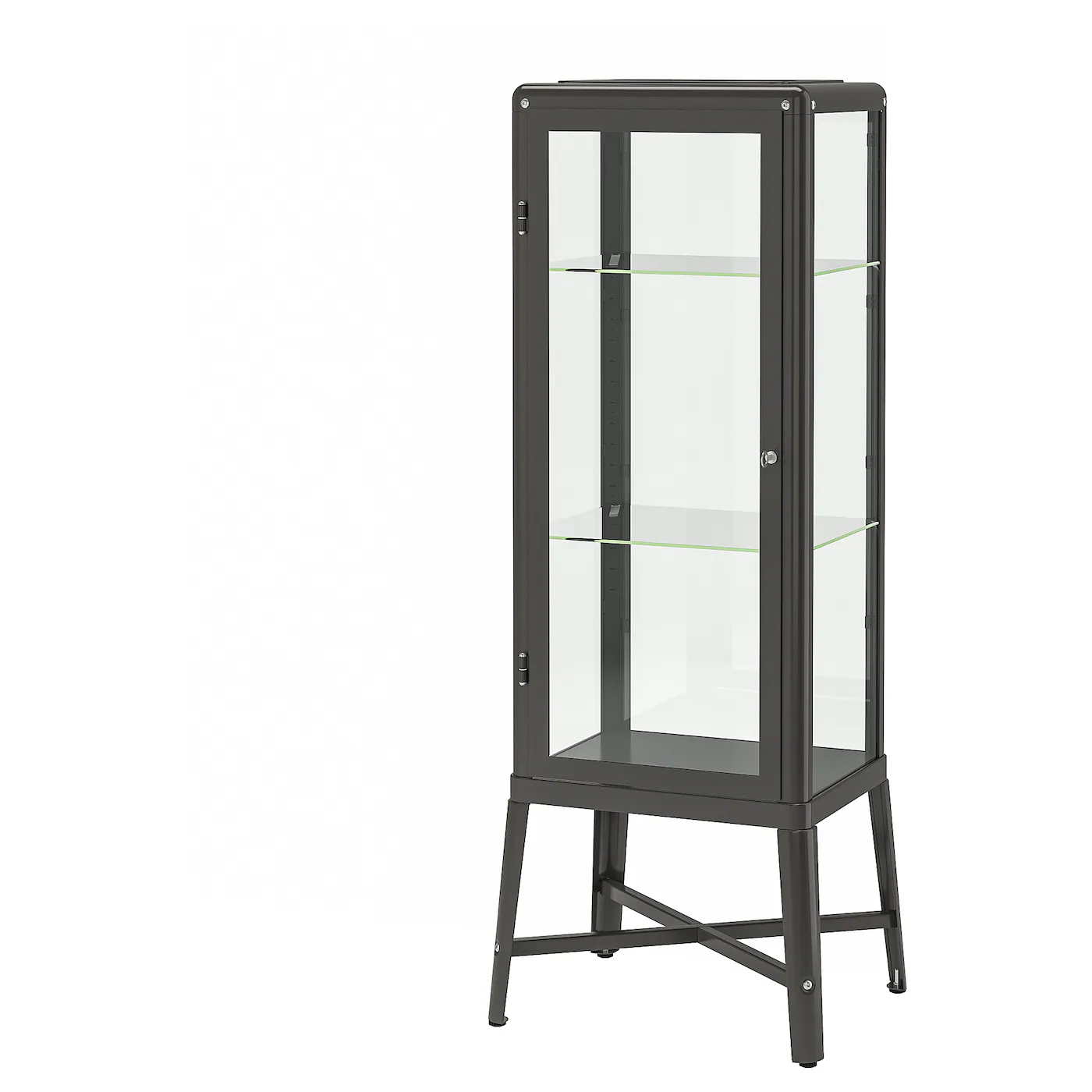 FABRIKÖR Vitrina, tamnosiva, 57x150 cm