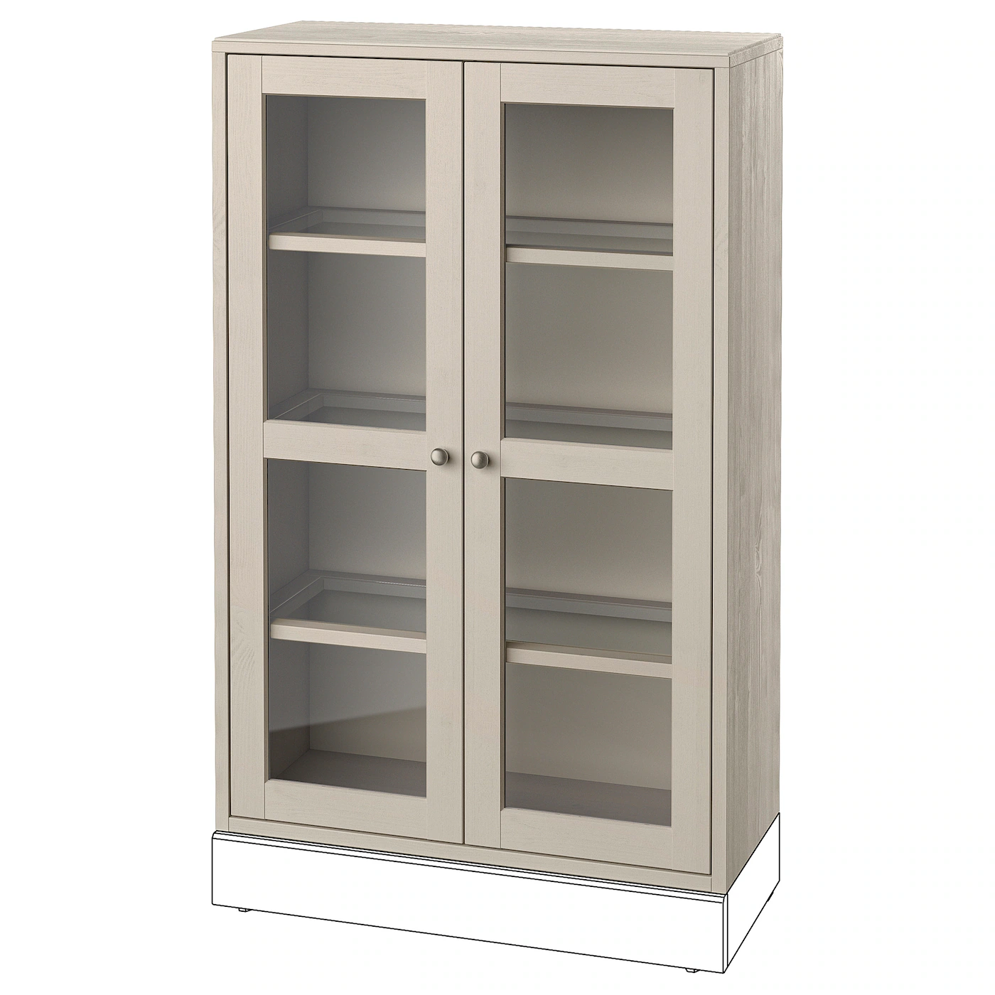 HAVSTA Vitrina, sivo-bež, 81x35x123 cm