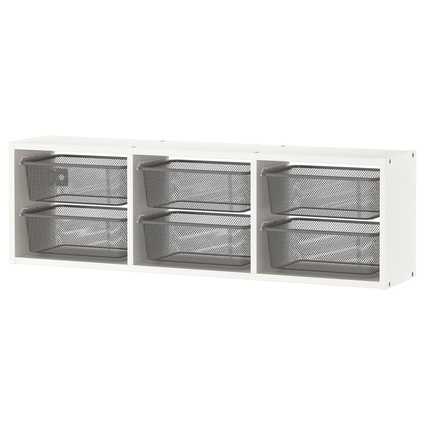 TROFAST Zidni element za odlaganje, bela/tamnosiva, 99x21x30 cm