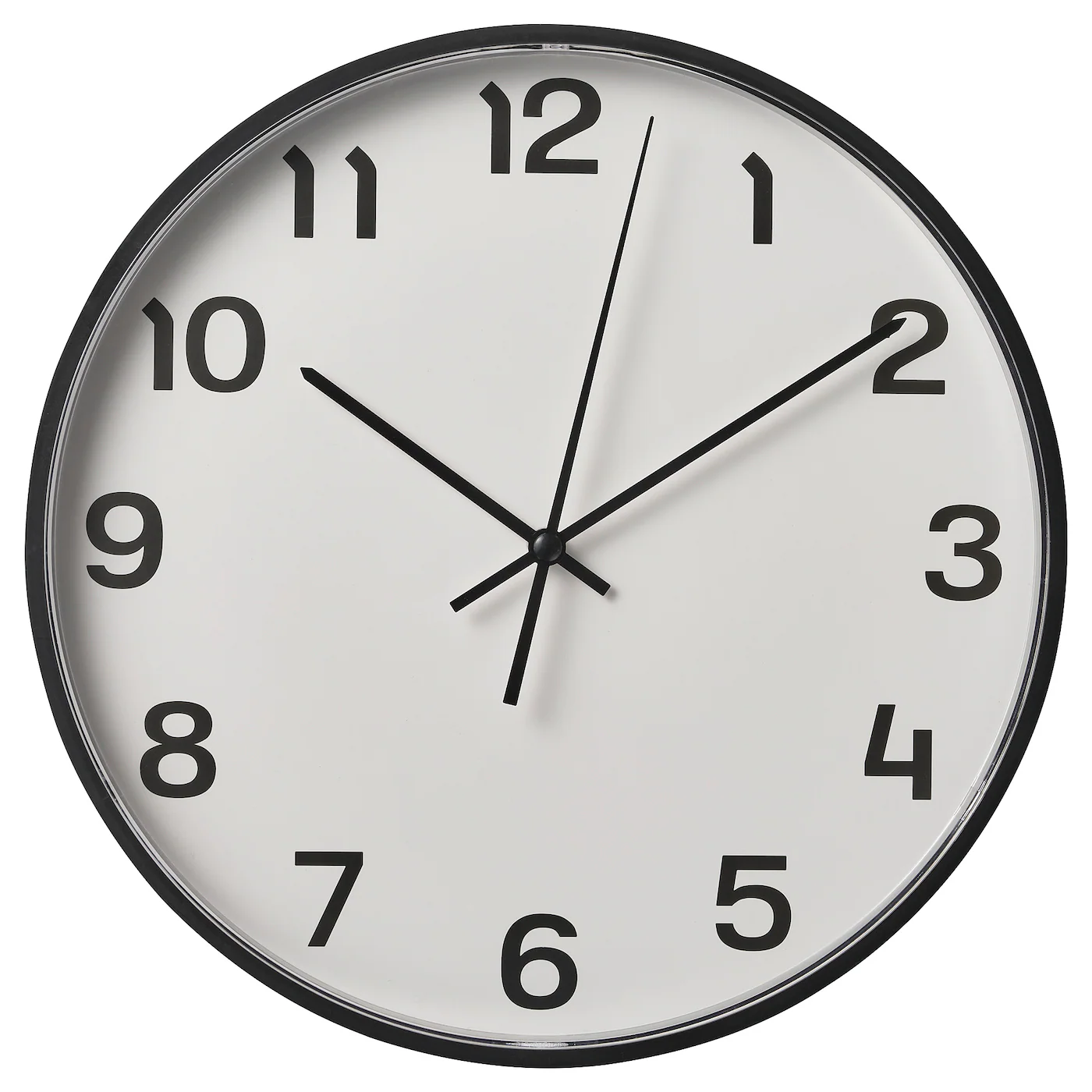 PLUTTIS Zidni sat, crna, 28 cm