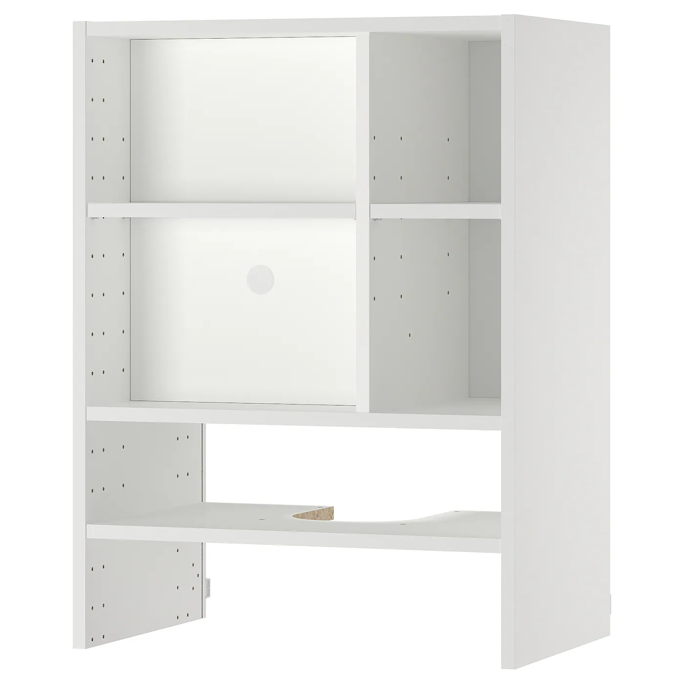 METOD Zid.okv.elem. za ugradni aspirator, bela, 60x37x80 cm