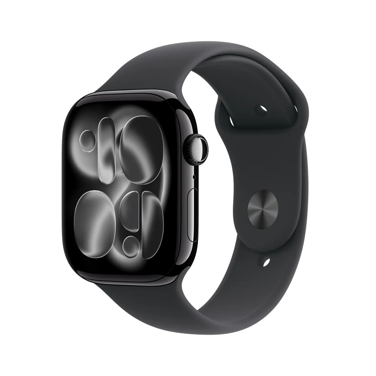 Apple Watch Series 11 GPS + Cellular 46mm Jet Black Aluminium Case with Black Sport Band - M/L