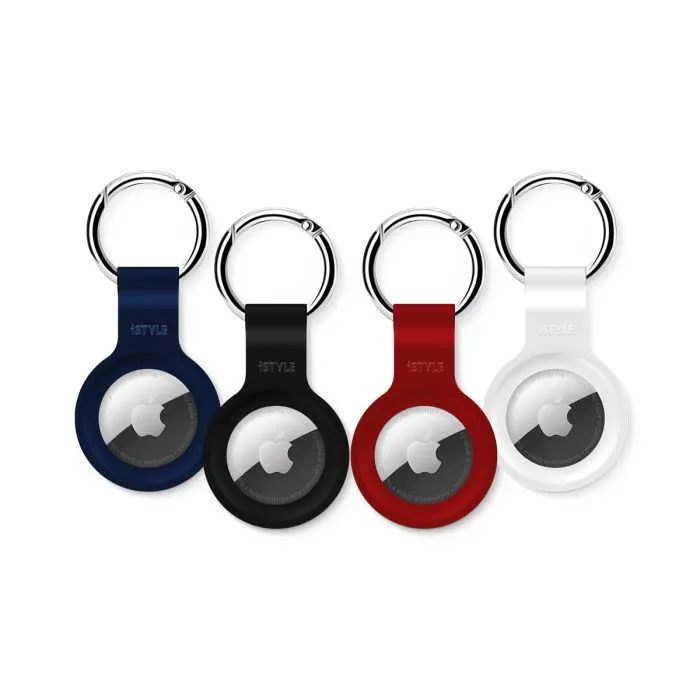 iStyle Silicone Case za AirTag - Black, White, Blue, Red