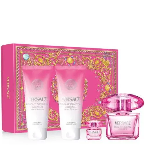 VERSACE Bright Crystal Absolu Woman Set (Edp90ml+ShowerGel 100ml+BodyLotion100ml+Miniatu