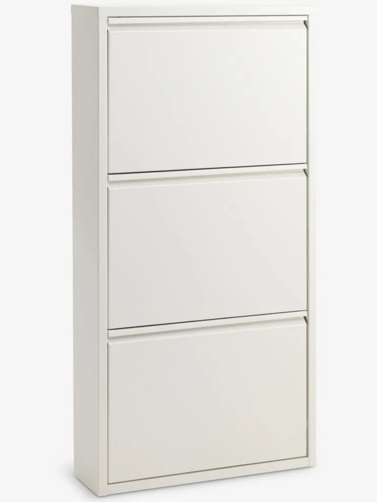 Cipelarnik HALLENSLEV 3 odeljka bela