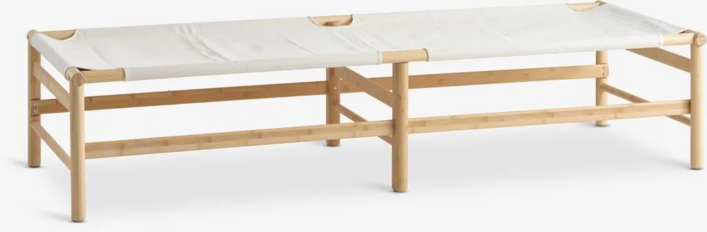 Dnevna sofa FRYDENDAL 196x72 bež tkanina/bambus